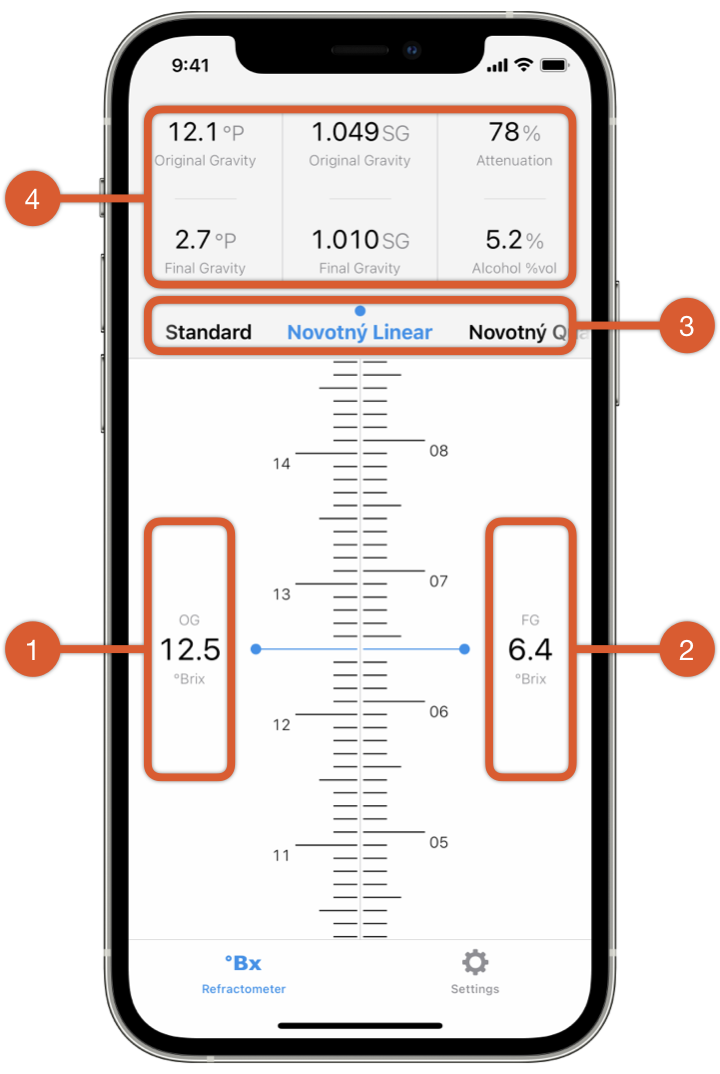 How to use Refracto  — Description of Input Areas at Lower Part of Screen.