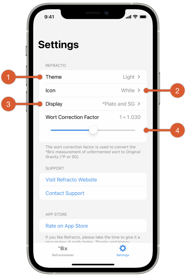 Settings Tab — Description of Application Preferences.